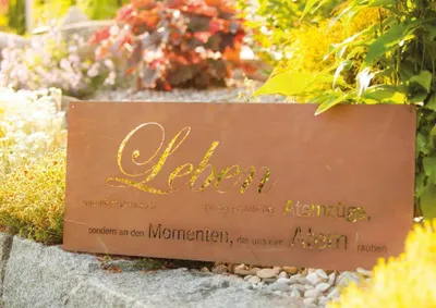Produktbild von Edelrost Gedichttafel "Leben"