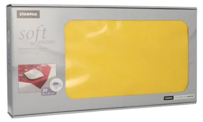 Produktbild von Mitteldecken, stoffähnlich, Vlies "soft selection" 80 cm x 80 cm gelb