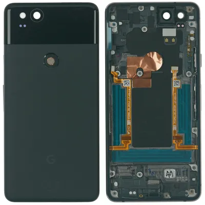Produktbild von Google Pixel 2 Backcover + Kameraglas, Schwarz