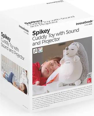 Image de Hérisson en peluche avec bruit blanc et projecteur de veilleuse Spikey InnovaGoods