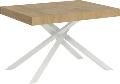 Immagine prodotto di ITYHOME - Tavolo allungabile 130/234x90 cm Karida quercia natura gambe bianche