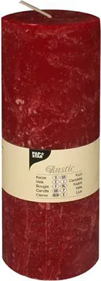 Produktbild von Zylinderkerze Ø 70 mm · 190 mm 'Rustic' (6St), Farbe:bordeaux