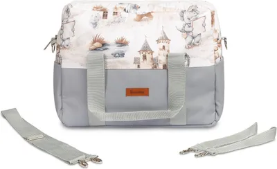 Produktbild von SENSILLO - Wickeltasche Kinderwagen Organizer - Kinderwagentasche mit Reißverschluss - Denim