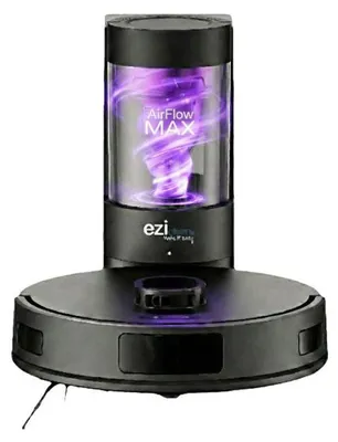 Productafbeelding van EZICLEAN AirFlow MAX zuig- en dweilrobot – met LiDAR-sensor en automatische ophoogstation – 15.000 Pa – 2 liter – 160 minuten – Zwart