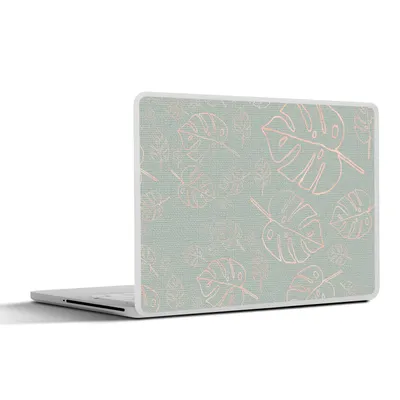 Produktbild von MuchoWow® Laptop Aufkleber Sticker Cover Muster - Luxus - Blau - Rosa 30x21 cm - Sticker für Laptop - Selbstklebend