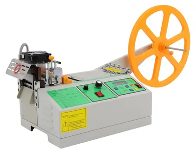 Produktbild von Automatische Band- und Klebebandschneidemaschine - Heiß- und Kaltschneider - 500 W - Temperaturbereich 0–400°C - Messerbreite 110 mm - Hellgrau