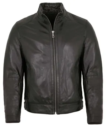Produktbild von Milestone - Herren Lederjacke Lammnappa schwarz : 60