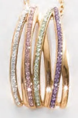 Image de Victoria Pendentif en pierre couleur or rose