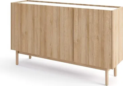 Produktbild von Roe Furniture |kommode Riviera Gold Boho Eichen , Marmor Bianco 144 x 83 x 37 xm