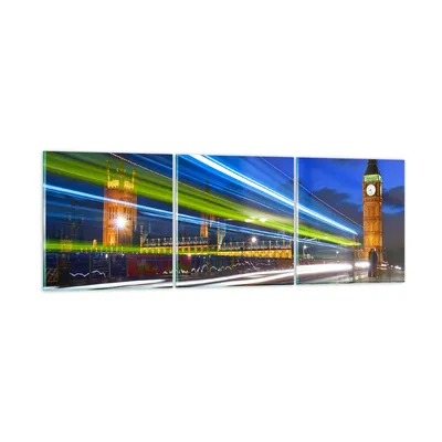 Produktbild von Bilder auf glas - London Parlamentsgebäude Big ben - 90x30cm - Glasbilder - Wandbilder - Kunstdruck - zum Aufhängen bereit - Wanddekoration aus Glas - Glas Bilder - Wandbild auf Glas - GCA90x30-1446