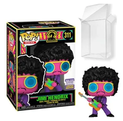 Obrázek produktu pro Funko Pop! Rocks: Authentic Hendrix – Jimi Hendrix (Black Light) #311 [Exkluzivní edice pro letní sraz 2023]