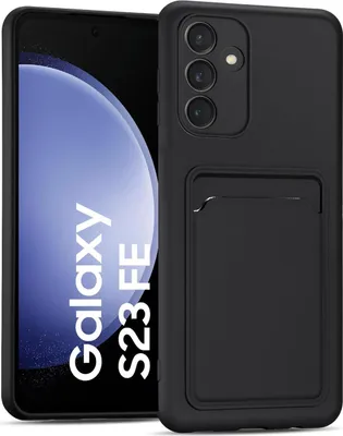 Produktbild von Conie Schutzhülle für Samsung Galaxy S23 FE mit Kartenfach Tasche Case Cover Bumper Silikon Hülle in Schwarz