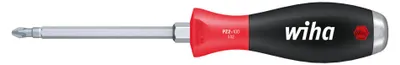 Productafbeelding van Wiha schroevendraaier SoftFinish® Pozidriv met doorlopende zeskantige schacht en massieve stalen dop (03246), PZ2 x 100 mm
