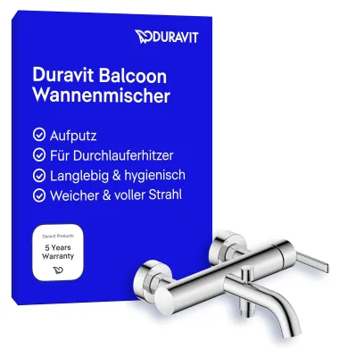 Productafbeelding van DURAVIT BA5230000010 Balcoon, badmengkraan met één hendel, chroom