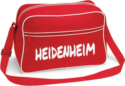 Produktbild von multifanshop Retrotasche - Heidenheim - Textmarker, rot/weiß, Größe one size