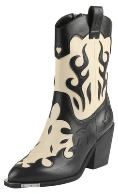 Produktbild von Buffalo Damen Cowboy Stiefel West Bootie Mid Cowboy 1221055 Schwarz