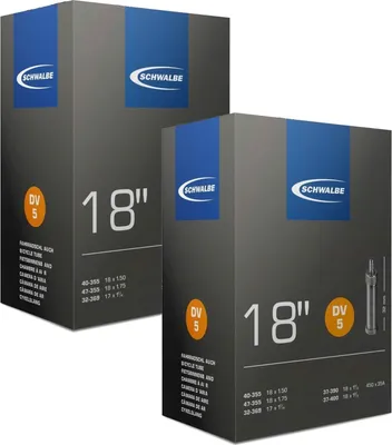 Zdjęcie produktu dla 2 x Schwalbe 18" dętka rowerowa DV5 dętka rowerowa wraz z łyżką do opon