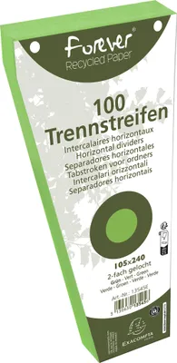 Image de Exacompta 6x 100 fiches intercalaires perforées 105x240mm Vert 13545E