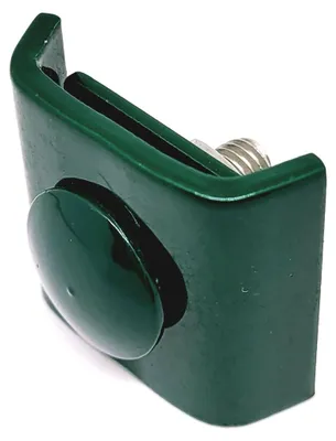 Produktbild von 10x Eckverbinder Zaun Verbinder Klemme farbig Mattenverbinder für Doppelstabmatten RAL 6005 (Moosgrün)