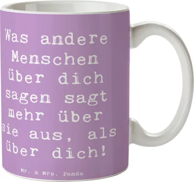 Produktbild von Mr. & Mrs. Panda Trinkbecher Spruch Mobbing bewältigen Selbstwert - Lavendeltraum - Geschenk, Becher, Kaffeetasse, haferl, Selbstliebe, Ermutigung, Tasse, Trost, Teetasse