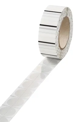 Zdjęcie produktu dla VELOFLEX 2010300 1.000 VELOFLEX Folien-Verschlussetiketten transparent 25,0 x 25,0 mm