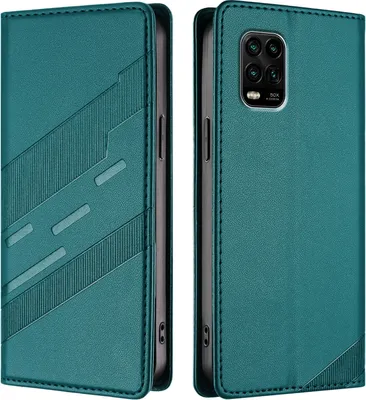 Produktbild von Hülle für Xiaomi Mi 10 Lite, Kunstleder Brieftaschen Handyhülle mit Kartenfach und Standfunktion Grün