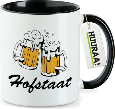 Produktbild von Huuraa Kaffeetasse Hofstaat Schützenfest 330ml Schwarz Keramik Kaffeebecher Geschenkidee
