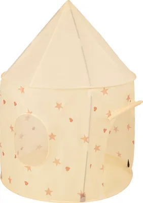 Obrázok produktu pre Selonis Detské stany na hranie 100X130cm/100X130cm v pavilónovej forme pre deti Jednoducho postaviteľný prenosný domček na hranie v interiéri aj exteriéri, svetlo béžová