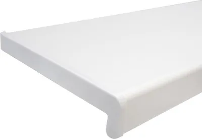 Produktbild von Kunststoff Fensterbank Weiß PVC inkl. Endkappen, Tiefe: 100 mm x Länge: 500 mm