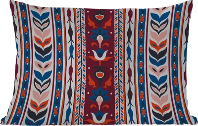 Produktbild von MuchoWow® Outdoor Kissen - Blumen - Muster - Pflanzen - Abstrakt - Minimalismus - 60x40 cm - Wetterfest - Lounge Kissen - Zierkissen - Kissen für Innenräume