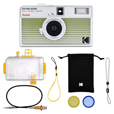 Immagine prodotto di Fotocamera a pellicola di formato medio con corpo impermeabile e accessori