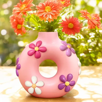 Produktbild von Omgoods – Kreative Donut-Vase für Blumen im modernen Design