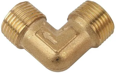 Productafbeelding van Koperen buiskoppeling G 3/8 inch met haakbocht voor compressor
