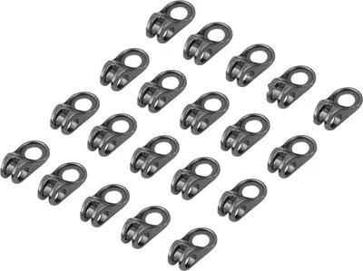 Image de Oumij Rivets Boot Hooks Métal 20x Boot Lace Crochets Lace Fittings Boucles avec rivets Cuir Boot Shoes Escalade Réparation Boucle pour réparation/Camp/Hike/Climb Accessories(5 * 4 * 2cm-gris)