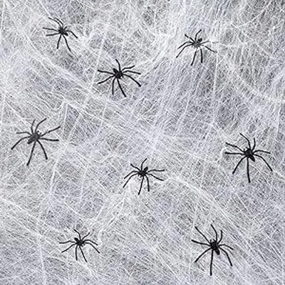Produktbild von Halloween Spinnennetz Groß 100g mit Spinnen