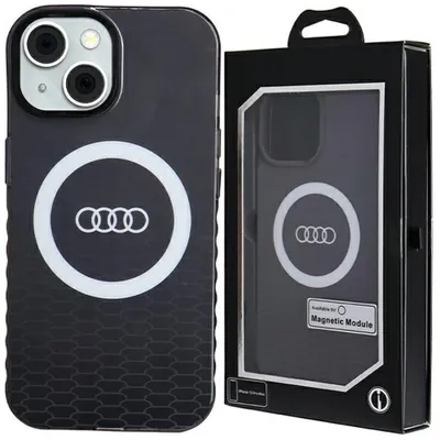 Produktbild von Audi IML Big Logo MagSafe Case iPhone 15 / 14 / 13 6.1" schwarz hardcase AU-IMLMIP15-Q5/D2-BK Schutzhülle