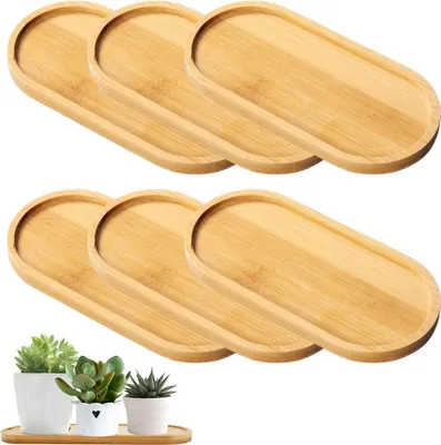 Produktbild von Bambus ovales Tablett - multifunktional - 1 Stück - natur - Bambus - klein