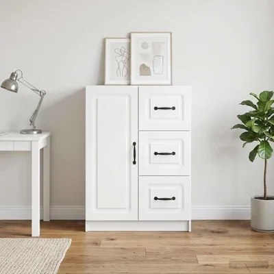 Produktbild von vidaXL Sideboard mit Schubladen Weiß 66 x 34,5 x 87 cm Holzwerkstoff