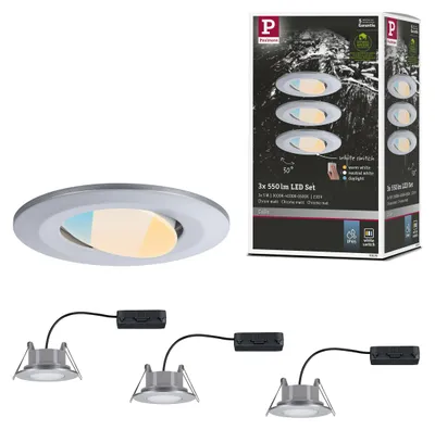 Produktbild von Paulmann LED Einbauleuchte Calla 3er-Set schwenkbar