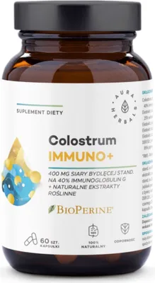 Productafbeelding van Aura Herbals colostrum immuno+bioperine 60 capsules BI8244