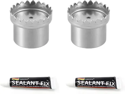 Produktbild von Set mit 2 magnetischen Seifenschalen aus Edelstahl, silberfarben, nagelfrei, für Bad, Küche und Toilette