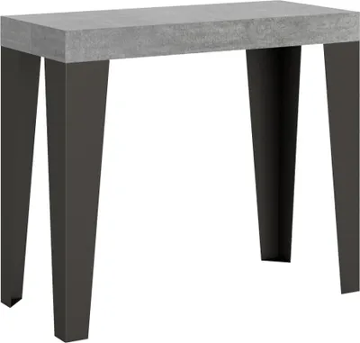 Produktbild von Ausziehbare Konsole 90x40/300 cm Gestell Flame Cement Anthrazit