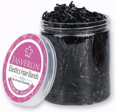 Produktbild von Famanu Mini Haargummis 2000 Stück - Schwarz