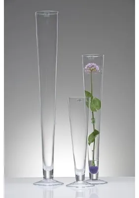 Produktbild von Bodenvase CIELO 80cm - mit Fuß, Glas, konisch, Ø11cm, Sandra Rich
