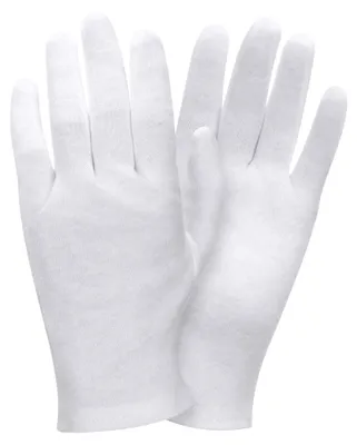 Produktbild von 2 Paar Weiße Baumwollhandschuhe - Feuchtigkeitsspendende, weiche Arbeitshandschuhe für Frauen, ideal bei trockenen Händen und zur Schmuckinspektion, Einheitsgröße