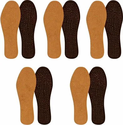 Produktbild von 5 St. Einlegesohlen Kunstleder – Schuhsohlen Einlagen Größe 36–46
