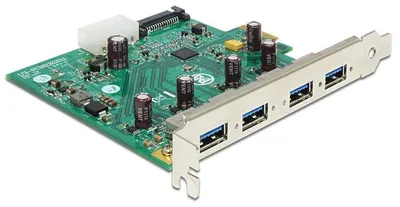 Obrázok produktu pre DeLOCK 89323, Pcie, USB 3.2 Gen 1 (3.1 Gen 1), 5 Gbit/s, Windows 7 Home Basic, Windows 7 Home Basic x64, Windows 7 Home Premium, Windows 7 Home Premium...