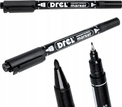 Obrázek produktu pro Cienkopisy kulkowe 0,5 mm czarne 2 sztuki