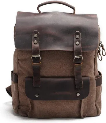 Obrázek produktu pro Kožený batoh na 15palcový notebook, ideální do školy