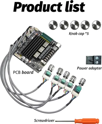 Image de Carte amplificateur de puissance BT5.1 Puce TPA3221 avec caisson de basses 2.1 canaux 100 W × 2 + 200 W, module audio